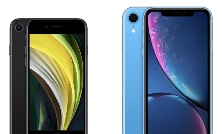 مقارنه بين هاتف iPhone SE 2020 و هاتف iPhone XR 1 مقارنه بين هاتف iPhone SE 2020 و هاتف iPhone XR 1