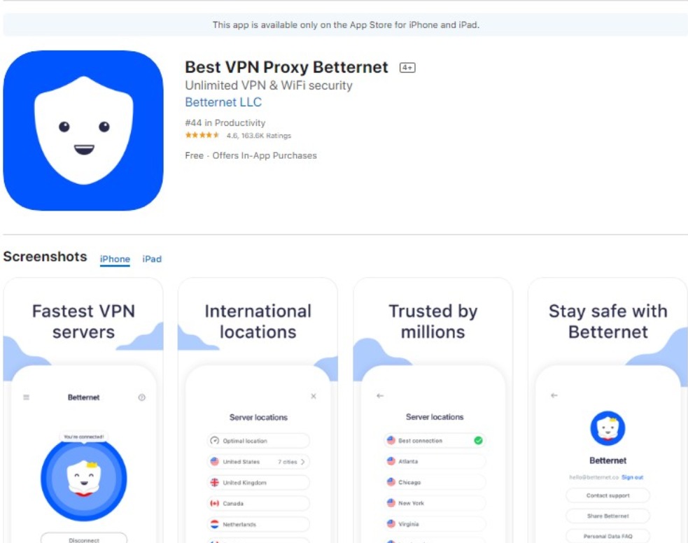 أفضل 5 تطبيقات VPN للايفون والايباد 2020 1 تطبيقات vpn للايفون