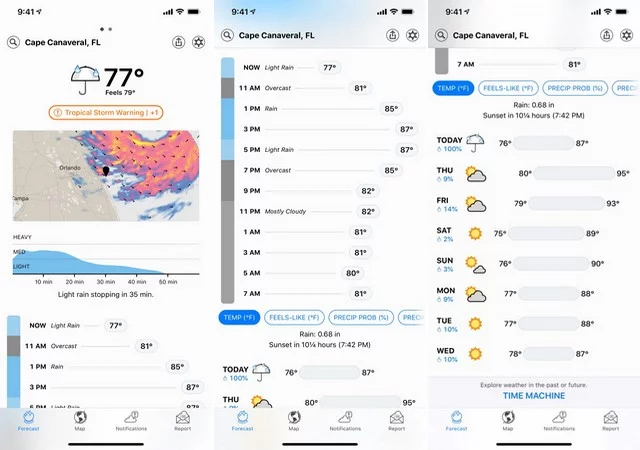 افضل تطبيقات الطقس للايفون 2020 3 افضل تطبيقات الطقس للايفون 2020 3