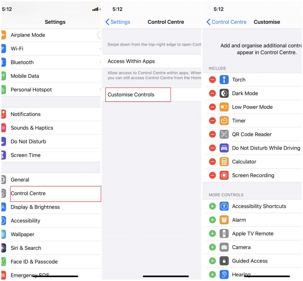 كيفية تسجيل الشاشه في ايفون 1