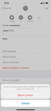 كيفية حظر الارقام والمكالمات على الايفون 4