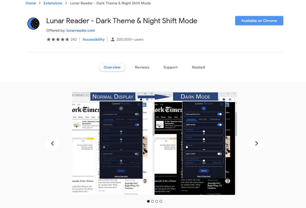 افضل اضافات جوجل كروم لتفعيل الوضع الليلي 2020 1