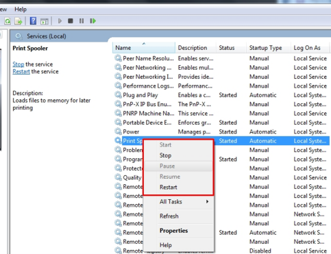 حل مشكلة عدم استجابة الطابعة لامر الطباعة على جهاز الكمبيوتر 5 حل مشكلة عدم استجابة الطابعة لامر الطباعة على جهاز الكمبيوتر 4