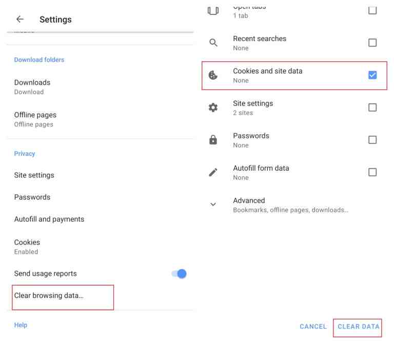 كيفية حذف ملفات تعريف الارتباط Cookies على متصفحات اجهزة اندوريد 4 كيفية حذف ملفات تعريف الارتباط Cookies على متصفحات اجهزة اندوريد 4