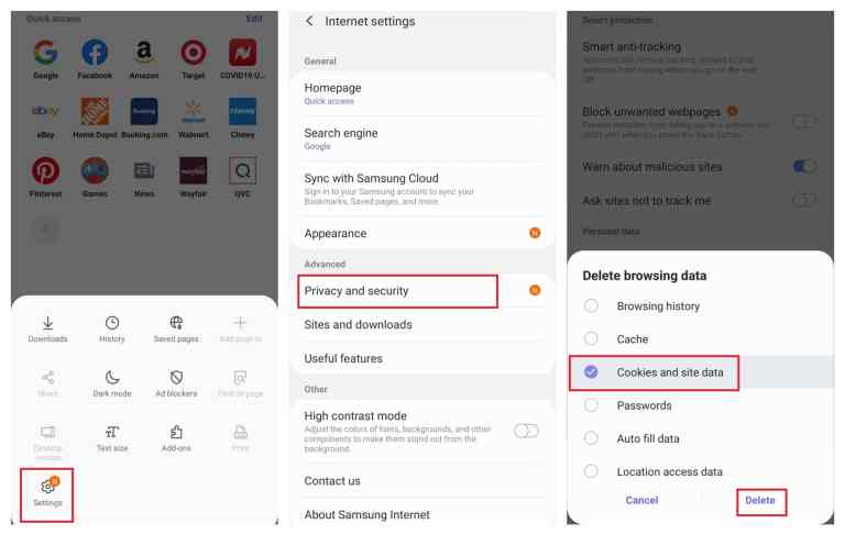 كيفية حذف ملفات تعريف الارتباط Cookies على متصفحات اجهزة اندوريد 5 كيفية حذف ملفات تعريف الارتباط Cookies على متصفحات اجهزة اندوريد 5