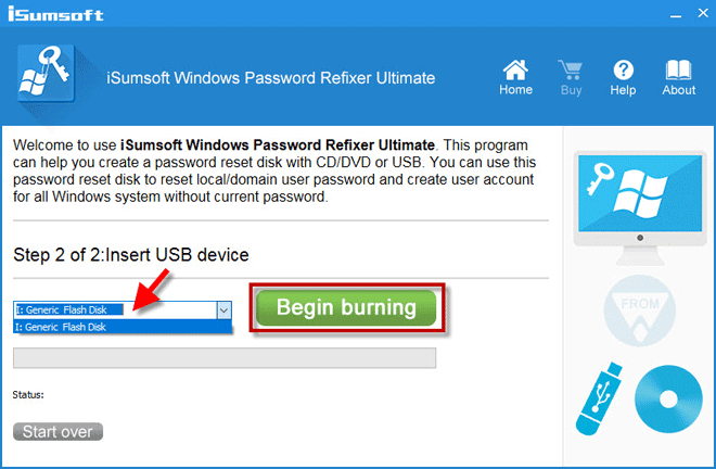 كيفية اعادة تعيين كلمة مرور windows 10 من فلاشة USB