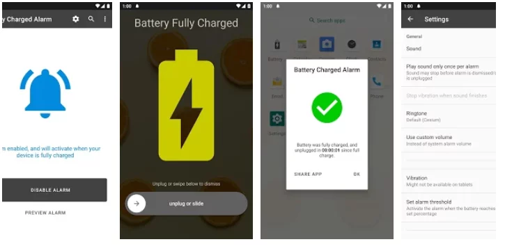 كيفية تفعيل التنبيه عند اكتمال شحن الاندرويد