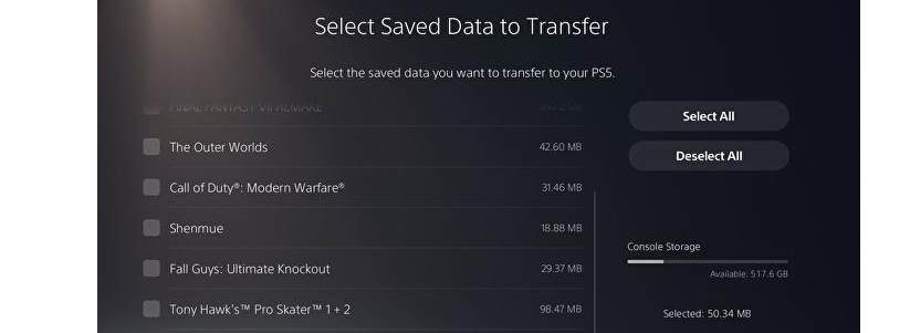 نقل ملفات حفظ PS4 الى PS5 و بيانات التخزين السحابي 