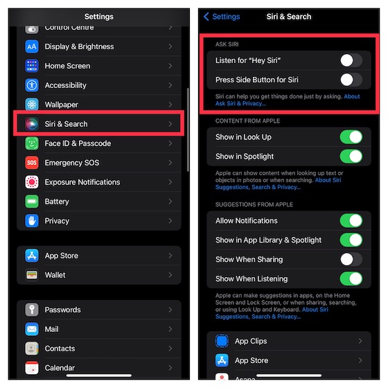 كيف يمكنك تعطيل سيري Siri على الأيفون والإيباد 4
